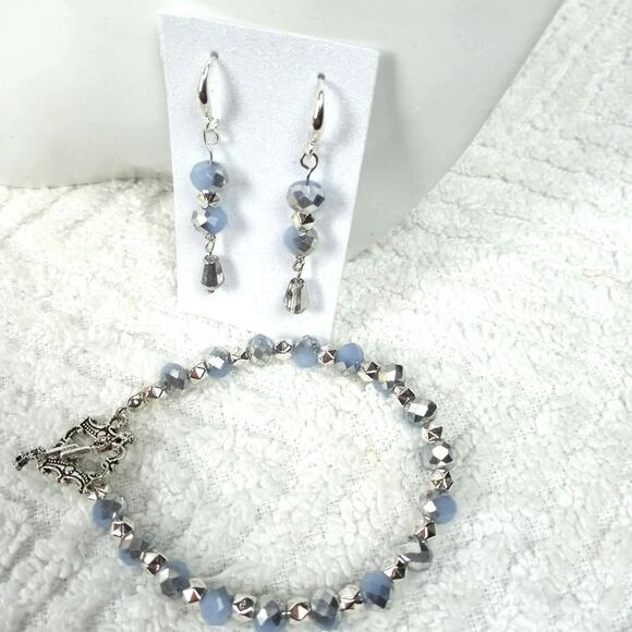 HANDMADE~Lavender & Silver Crystals Set - Picture 6 of 6